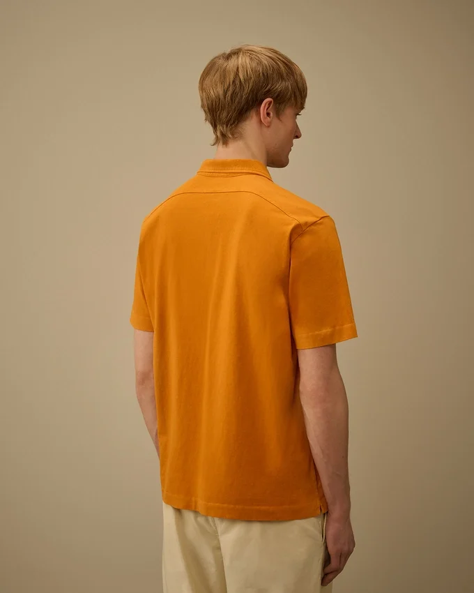 1020 Jersey Kısa Kollu Yarım Fermuarlı Polo