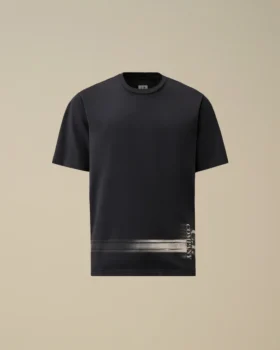 24/1 Jersey Kısa Kollu Alt Kısımda Logo Bulunan Gömlek
