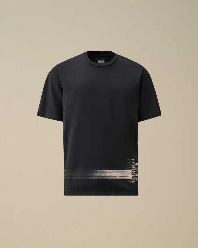 24/1 Jersey Kısa Kollu Alt Kısımda Logo Bulunan Gömlek