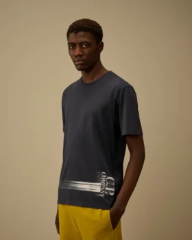 24/1 Jersey Kısa Kollu Alt Kısımda Logo Bulunan Gömlek