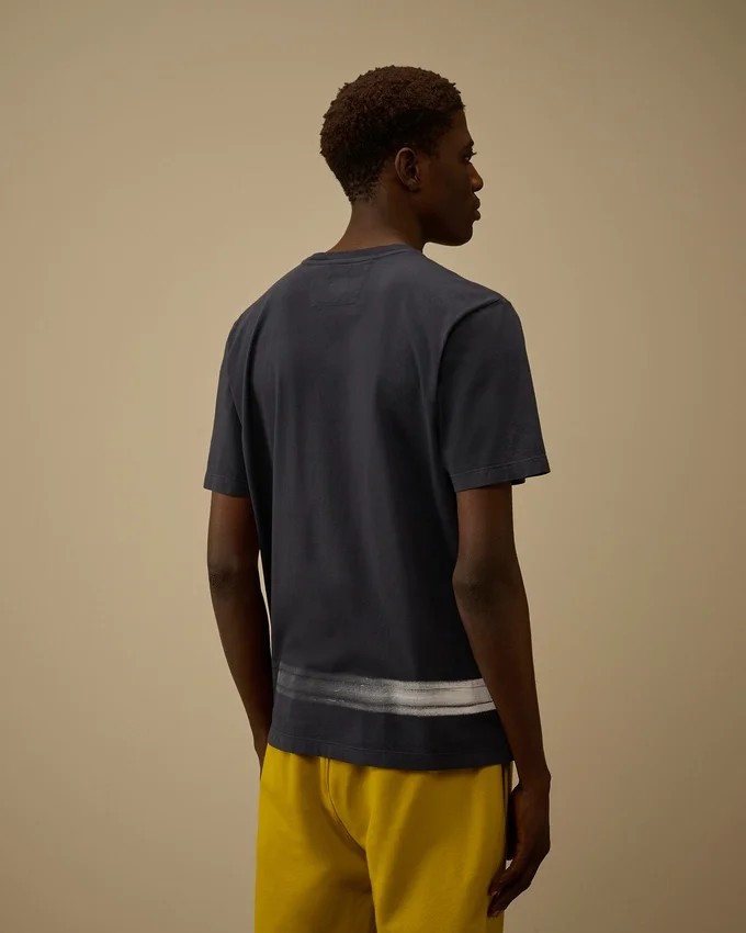 24/1 Jersey Kısa Kollu Alt Kısımda Logo Bulunan Gömlek