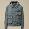 50 Fili İndigo Ağartmalı Goggle Jacket