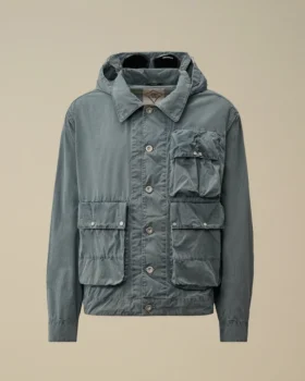 50 Fili İndigo Ağartmalı Goggle Jacket