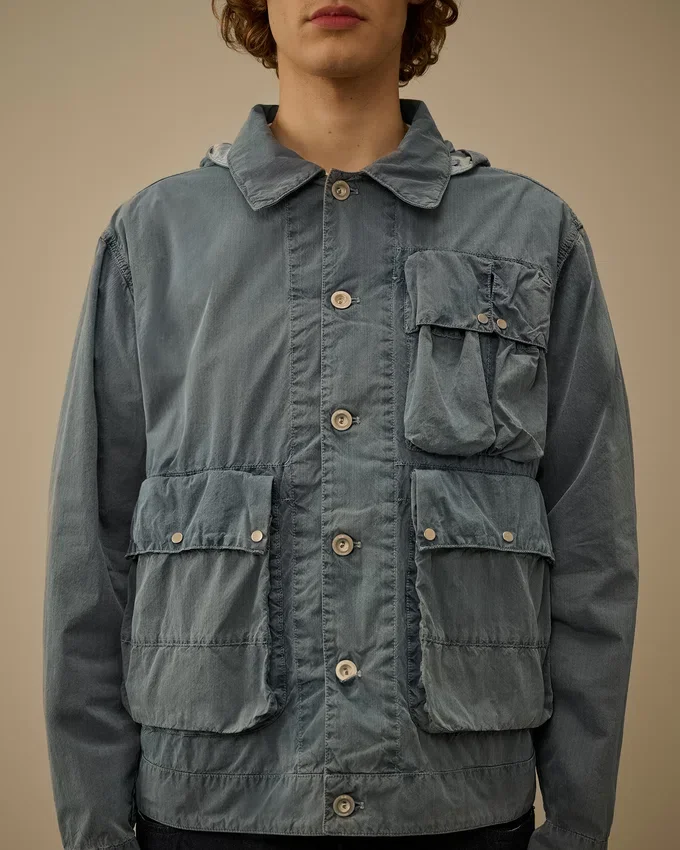 50 Fili İndigo Ağartmalı Goggle Jacket