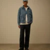 50 Fili İndigo Ağartmalı Goggle Jacket