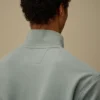 Çapraz Desenli Kabartmalı Polar Yarım Fermuarlı Sweatshirt