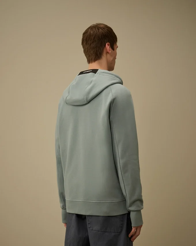 Çapraz Dokulu Kabartmalı Polar Fermuarlı Kapüşonlu Lens Sweatshirt