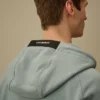 Çapraz Dokulu Kabartmalı Polar Fermuarlı Kapüşonlu Lens Sweatshirt