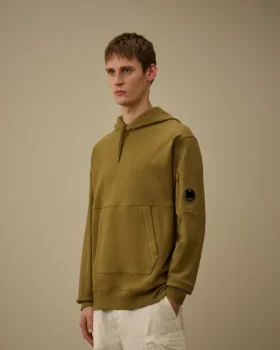 Çapraz Dokulu Kabartmalı Polar Kapüşonlu Lens Sweatshirt