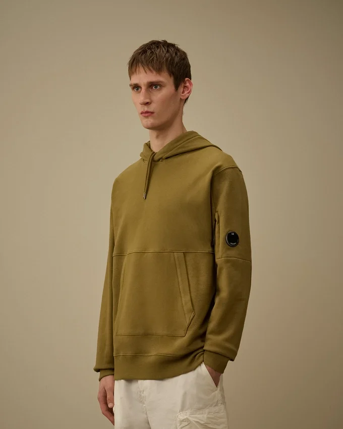 Çapraz Dokulu Kabartmalı Polar Kapüşonlu Lens Sweatshirt