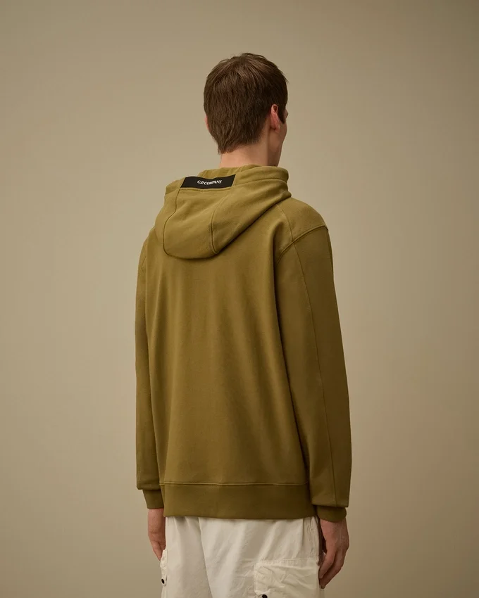 Çapraz Dokulu Kabartmalı Polar Kapüşonlu Lens Sweatshirt