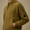 Çapraz Dokulu Kabartmalı Polar Kapüşonlu Lens Sweatshirt