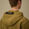 Çapraz Dokulu Kabartmalı Polar Kapüşonlu Lens Sweatshirt