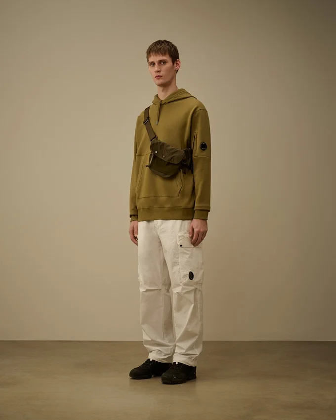 Çapraz Dokulu Kabartmalı Polar Kapüşonlu Lens Sweatshirt