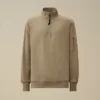 Çapraz Dokulu Kabartmalı Polar Yarım Fermuarlı Lens Sweatshirt