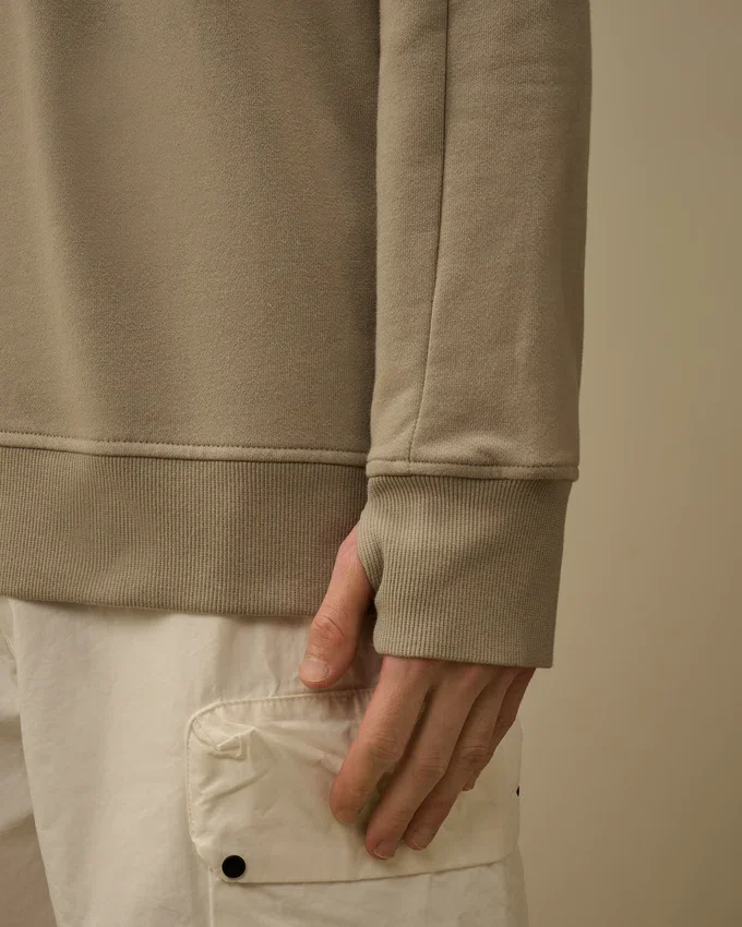 Çapraz Dokulu Kabartmalı Polar Yarım Fermuarlı Lens Sweatshirt