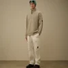 Çapraz Dokulu Kabartmalı Polar Yarım Fermuarlı Lens Sweatshirt