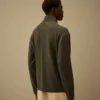 Ağır Jersey Kaplamalı Yarım Fermuarlı Sweatshirt