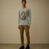 Ağır Piket Pigment Boyalı Mockneck Sweatshirt