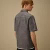 Chambray Kısa Kollu Düğmeli Gömlek