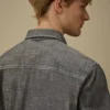 Chambray Kısa Kollu Düğmeli Gömlek