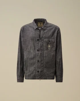 Chambray Uzun Kollu Fermuarlı Gömlek
