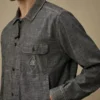 Chambray Uzun Kollu Fermuarlı Gömlek