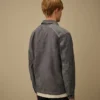 Chambray Uzun Kollu Fermuarlı Gömlek