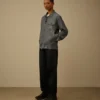 Chambray Uzun Kollu Fermuarlı Gömlek