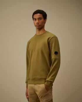 Diyagonal Kabartmalı Polar Bisiklet Yaka Lens Sweatshirt