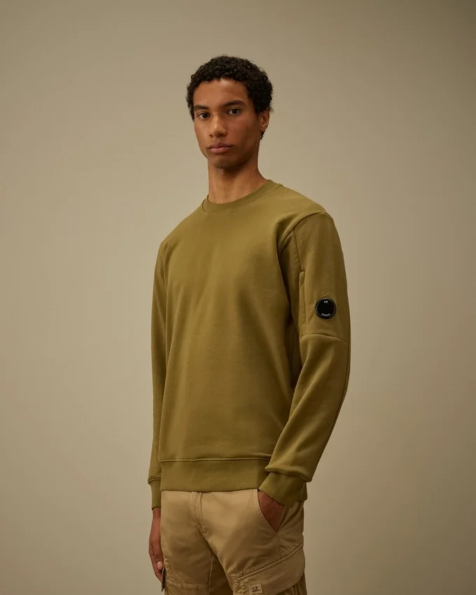 Diyagonal Kabartmalı Polar Bisiklet Yaka Lens Sweatshirt