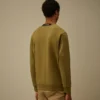 Diyagonal Kabartmalı Polar Bisiklet Yaka Lens Sweatshirt