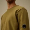 Diyagonal Kabartmalı Polar Bisiklet Yaka Lens Sweatshirt