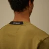 Diyagonal Kabartmalı Polar Bisiklet Yaka Lens Sweatshirt