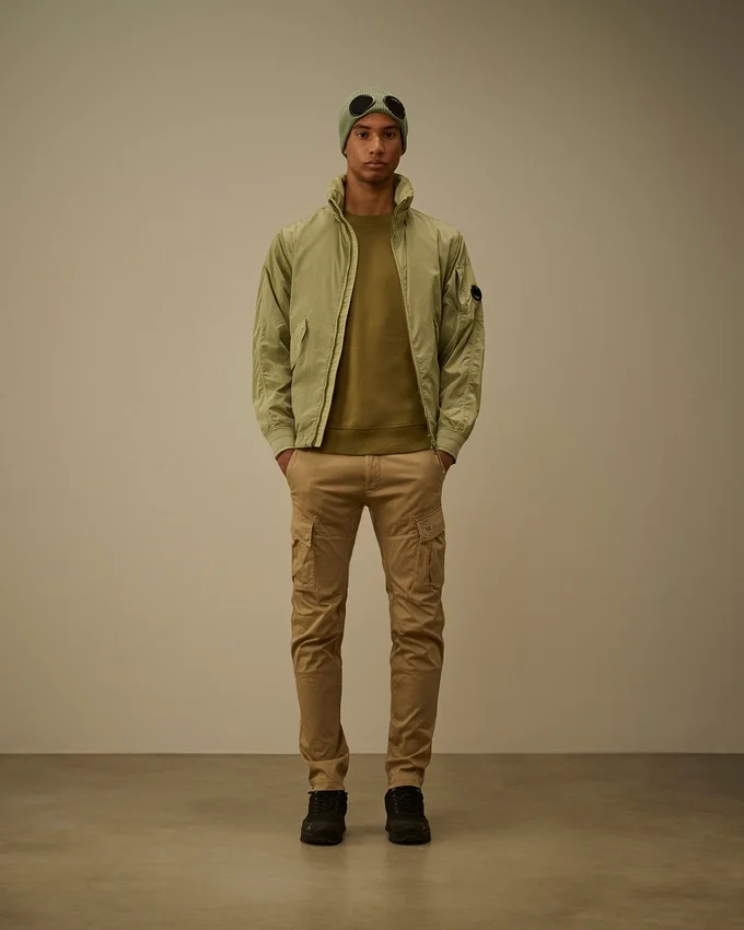Diyagonal Kabartmalı Polar Bisiklet Yaka Lens Sweatshirt