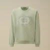 Diyagonal Polar Boxy Logo Bisiklet Yaka Sweatshirt
