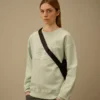 Diyagonal Polar Boxy Logo Bisiklet Yaka Sweatshirt