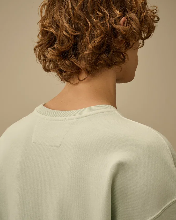 Diyagonal Polar Boxy Logo Bisiklet Yaka Sweatshirt