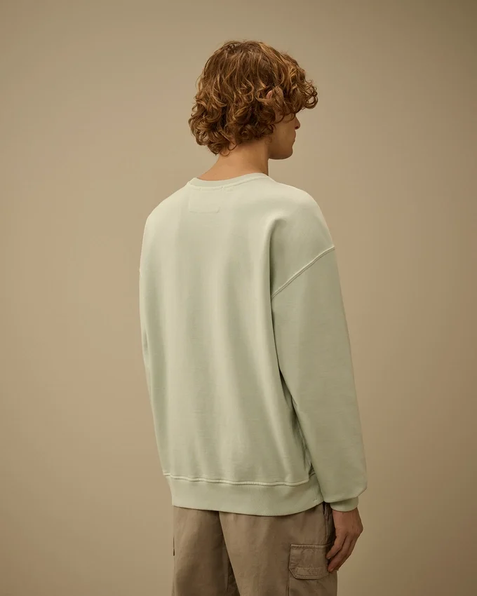 Diyagonal Polar Boxy Logo Bisiklet Yaka Sweatshirt