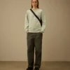 Diyagonal Polar Boxy Logo Bisiklet Yaka Sweatshirt
