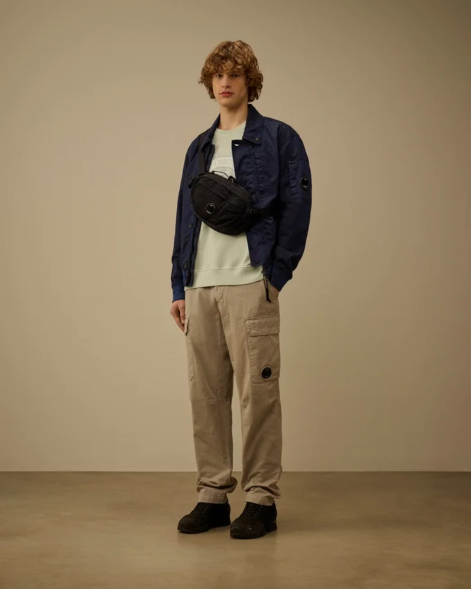 Diyagonal Polar Boxy Logo Bisiklet Yaka Sweatshirt