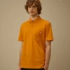 Esnek Piket Kısa Kollu Göğüs Cepli Polo