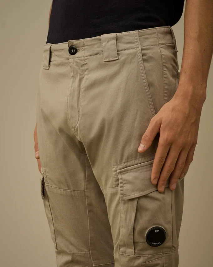Esnek Saten Ergonomik Lens Kargo Pantolon