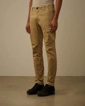 Esnek Saten Ergonomik Logolu Kargo Pantolon