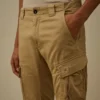 Esnek Saten Ergonomik Logolu Kargo Pantolon