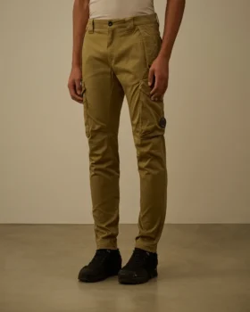 Esnek Saten Ergonomik Yuvarlak Cepli Lens Kargo Pantolon