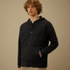 Hafif Polar Fermuarlı Kapüşonlu Lens Sweatshirt