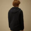 Hafif Polar Fermuarlı Kapüşonlu Lens Sweatshirt