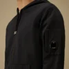 Hafif Polar Fermuarlı Kapüşonlu Lens Sweatshirt