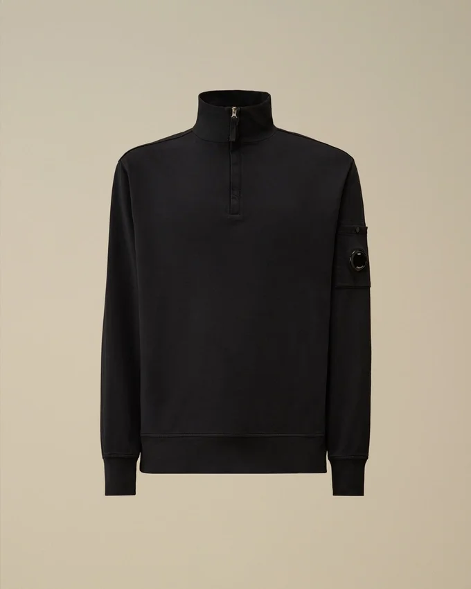 Hafif Polar Yarım Fermuarlı Lens Sweatshirt